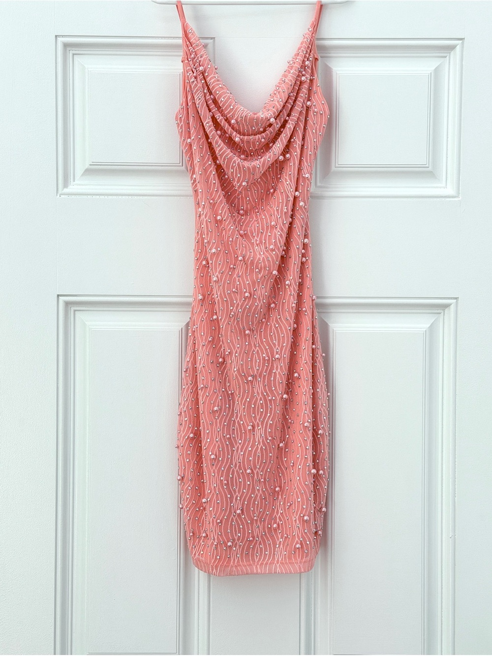 Windsor Pink Pearl Embellished Dress XS